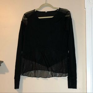 alo yoga long sleeve mesh shirt